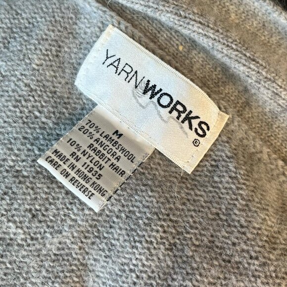 Vintage Yarnworks Lambswool Angora Blend Open Front Cardgan 90s Y2K Lagenlook - Picture 3 of 8